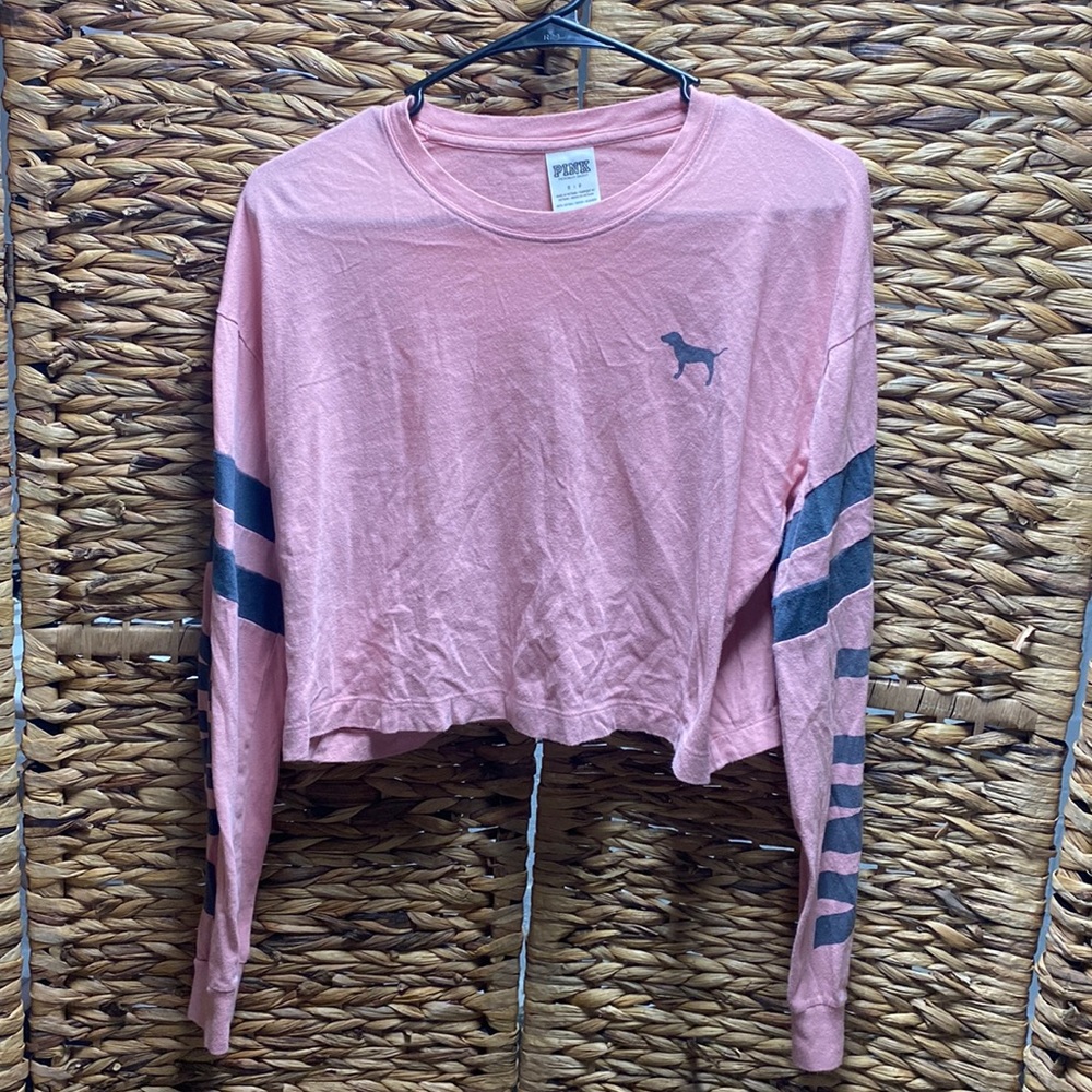 PINK Victoria’s Secret Long Sleeve Top Crop